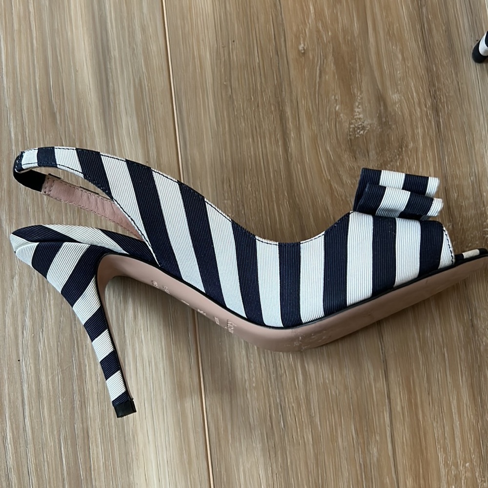 Kate Spade Celeste striped sling back heels - Picture 8 of 13